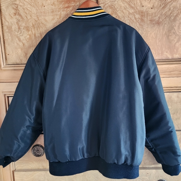 Men's Steelers REVERSIBLE Vintage Jeff Hamilton Jacket Wool/Leather Black XL - Picture 7 of 9